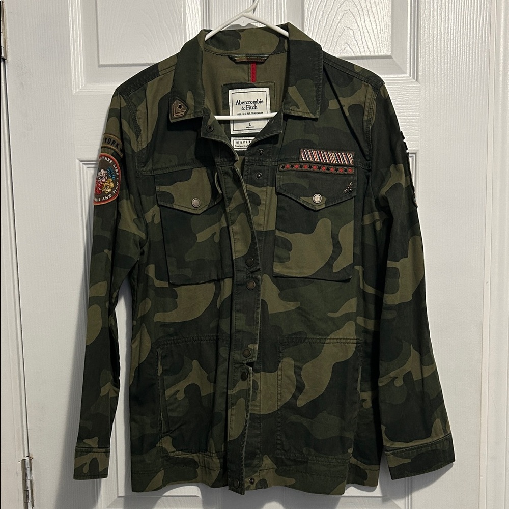 Abercrombie & Fitch Green Camouflage Jacket